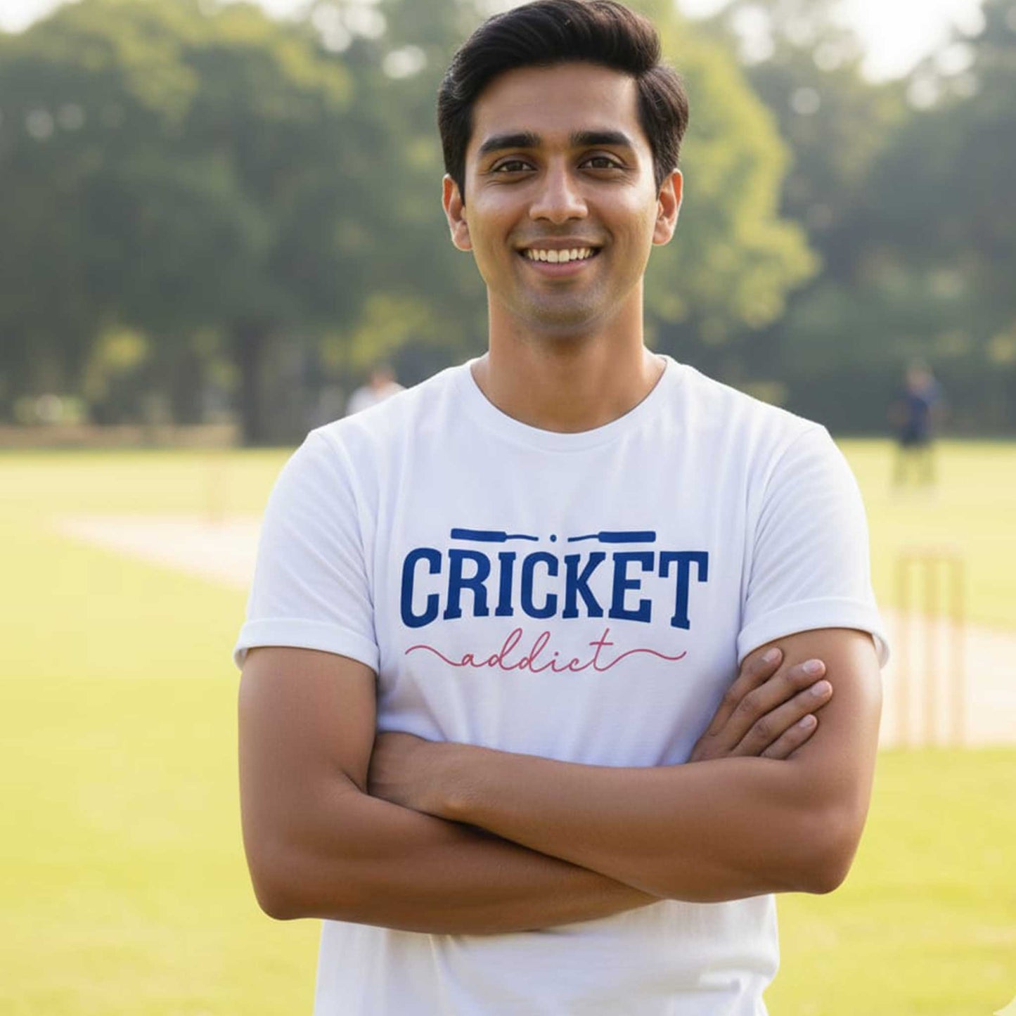 Shastra Sport T-shirt Trendy “Cricket Addict” perfect for passionate cricket lovers