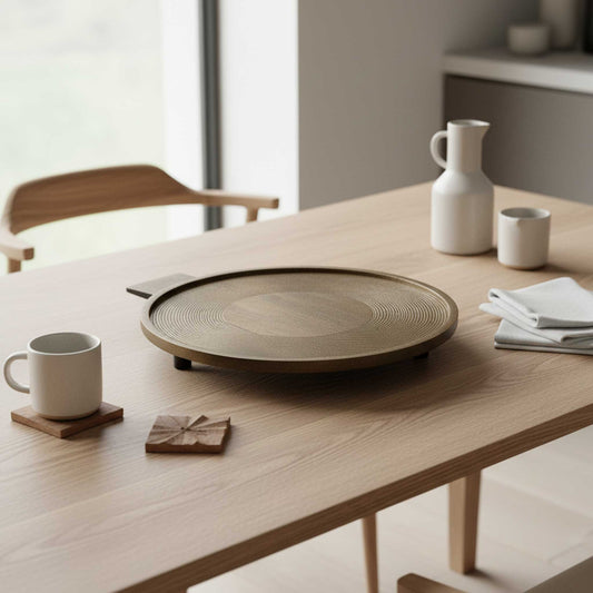 ShastraXellementry Orbis Round Tri Legged Platter