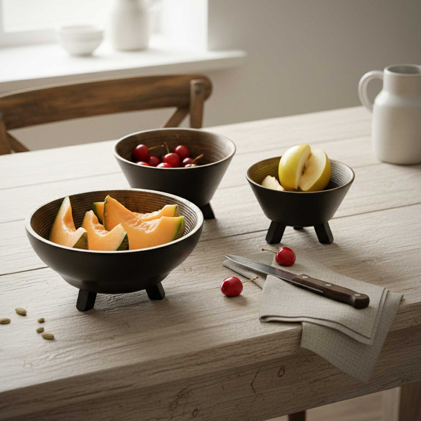 ShastraXellementry Orbis Tri Legged Shallow Round Bowl