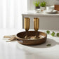 ShastraXellementry Frangipani Circular Wooden Tray